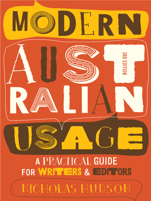 Title details for Modern Australian Usage by Nicholas Hudson - Wait list